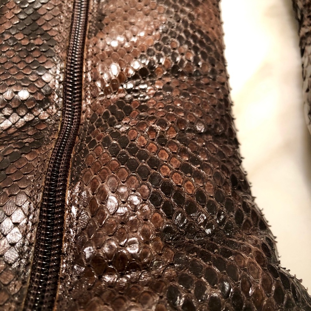 Gorgeous Anne Klein Brown Authentic Python Boots - image 4